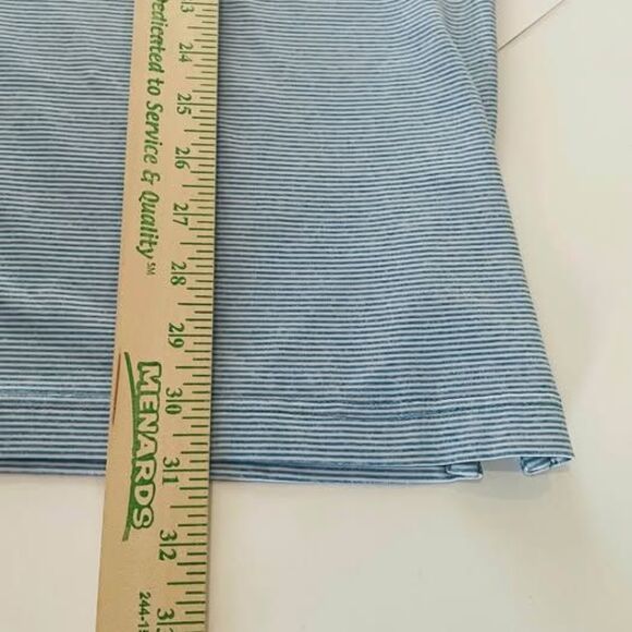 Rhoback Polo Mens XXL 2XL Blue Striped Short Sleeve Performance Stretch - Picture 10 of 10